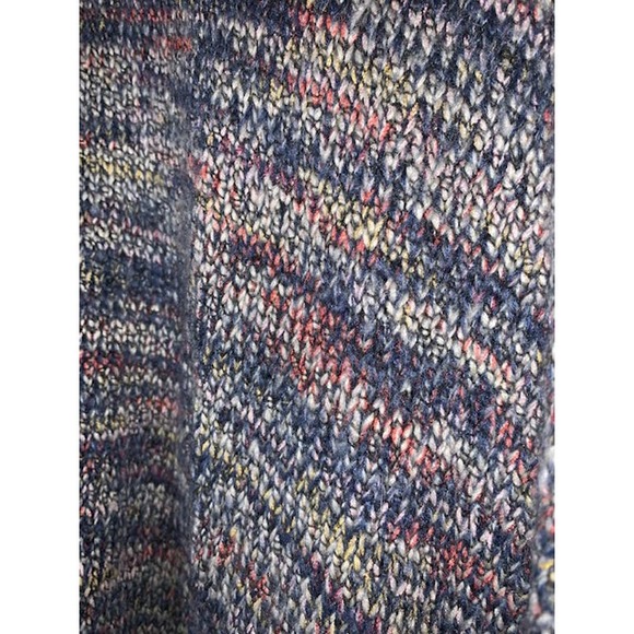 Chunky Multi Colored Loose Knit Open Cardigan - Picture 5 of 6